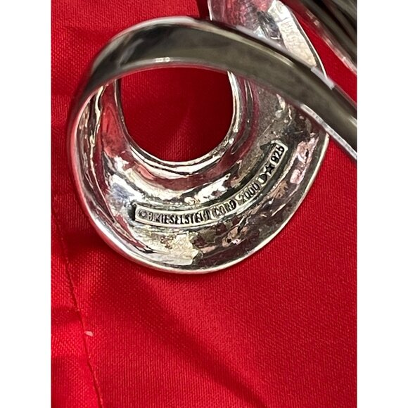 BARRY KIESELSTEIN CORD Sterling Alligator Cuff Bracelet with Diamond Eyes Vintag - Picture 4 of 9